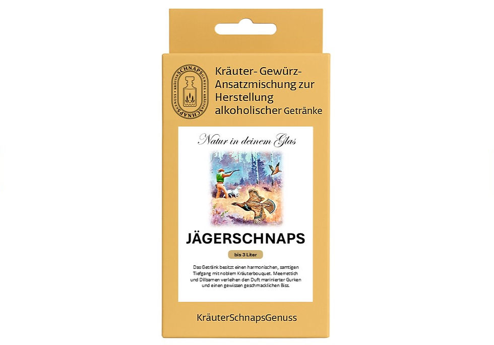 Ansatzmischung zur Herstellung von Kräuterschnaps Jägerschnaps