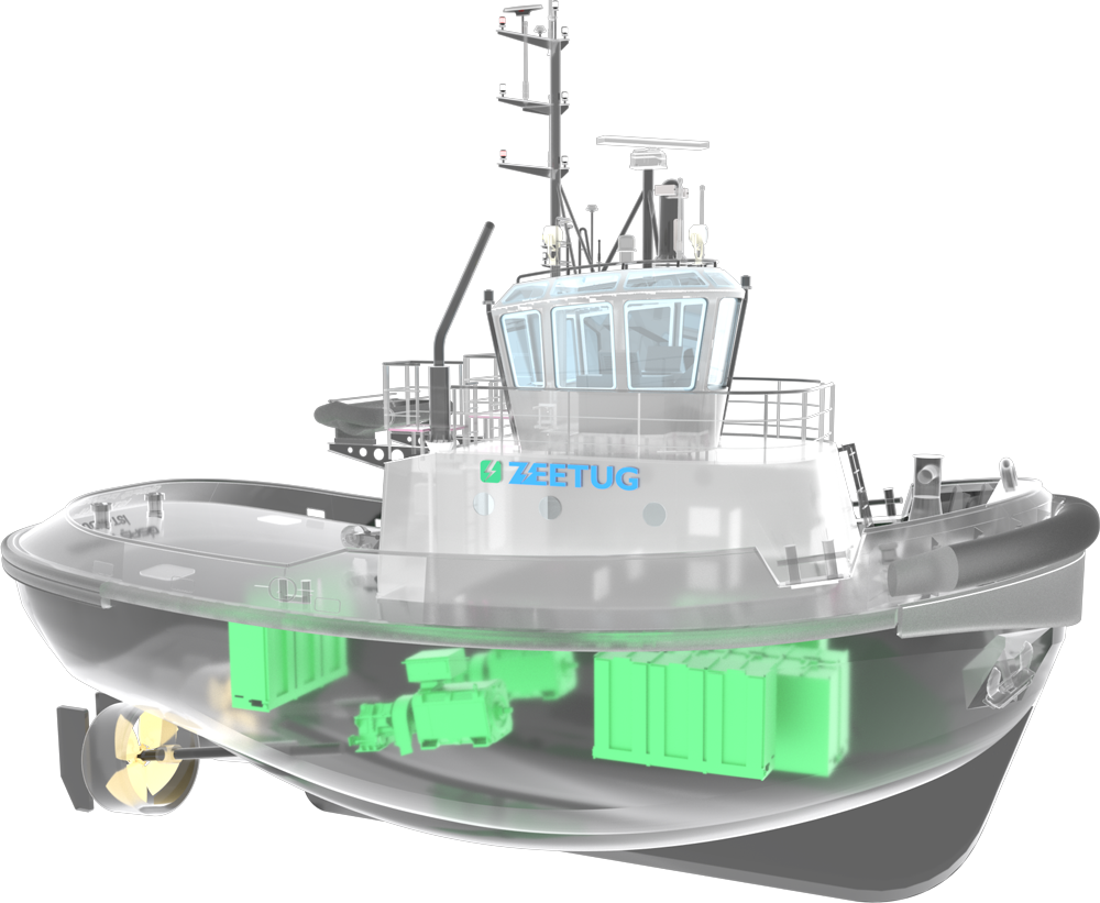 The World’s First ReChargeable All Electric Harbour Tug