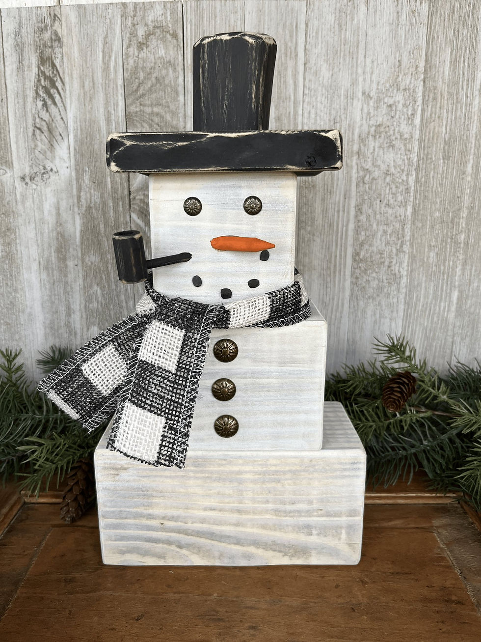 Thumbnail: Rustic Wooden Snowman