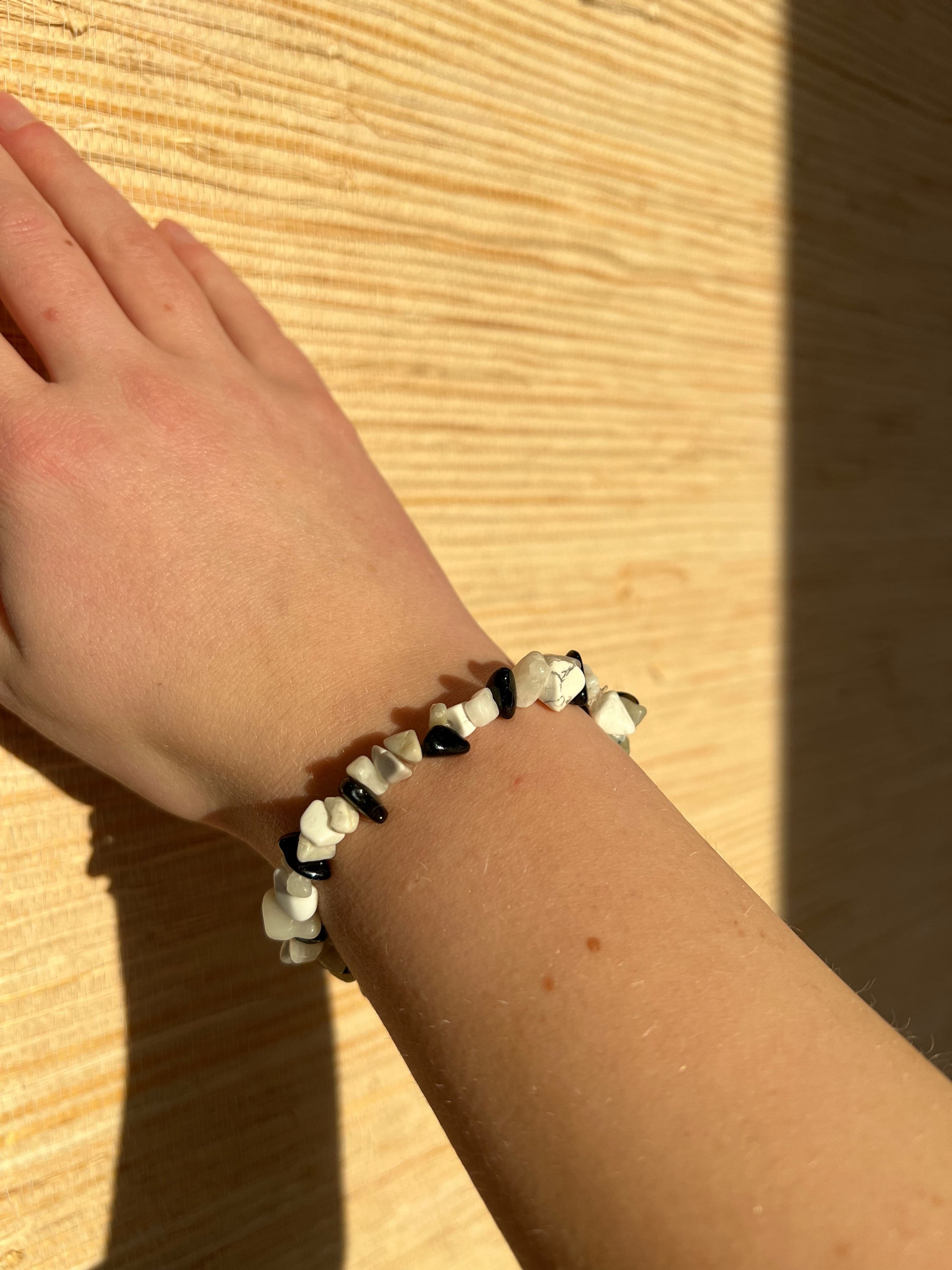 Obsidian, Havalit and Moon stone bracelet