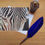 Thumbnail: Out of the shadows; Zebra greetings card