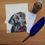 Thumbnail: Indi the Black Labrador greetings card.