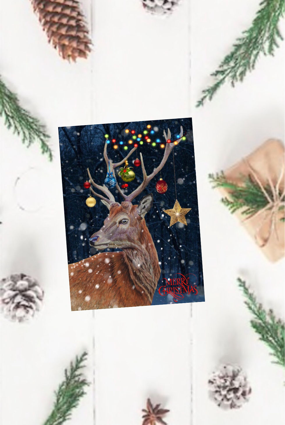 Thumbnail: Stag Christmas card