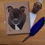 Thumbnail: Lottie the Staffy greetings card.
