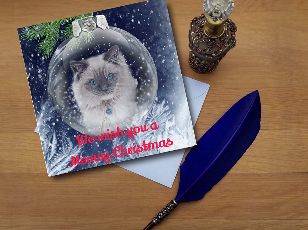 Thumbnail: Ragdoll Cat Christmas card