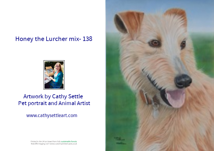 Thumbnail: Honey the Lurcher greetings card