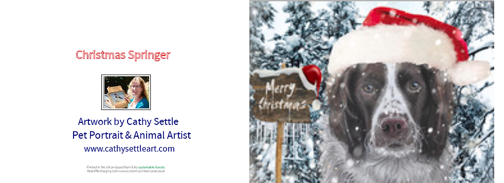 Thumbnail: Springer Spaniel Christmas card