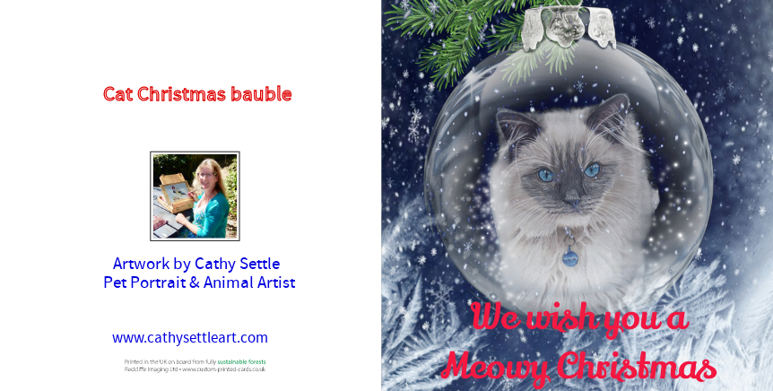 Thumbnail: Ragdoll Cat Christmas card