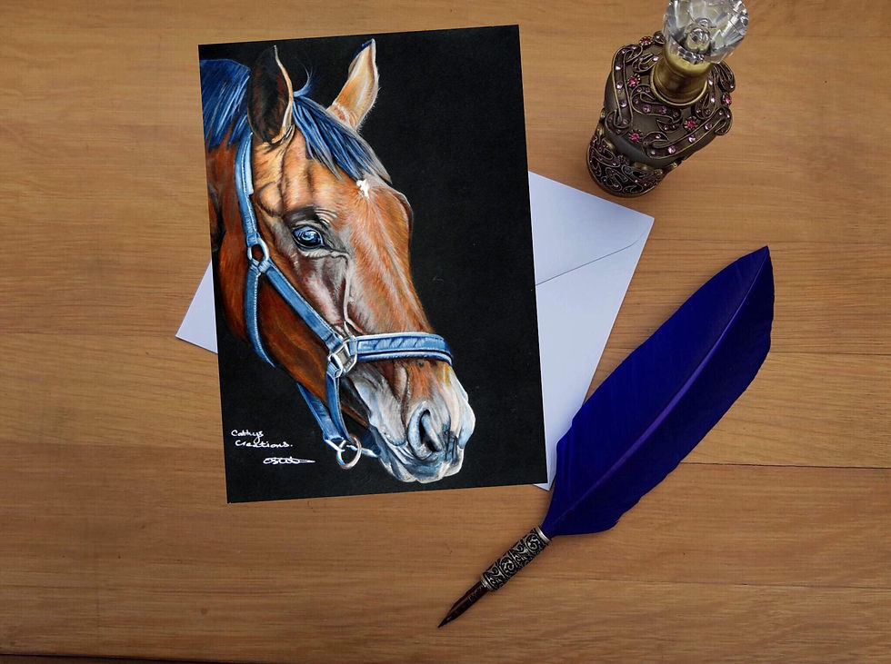 Horse greetings card.