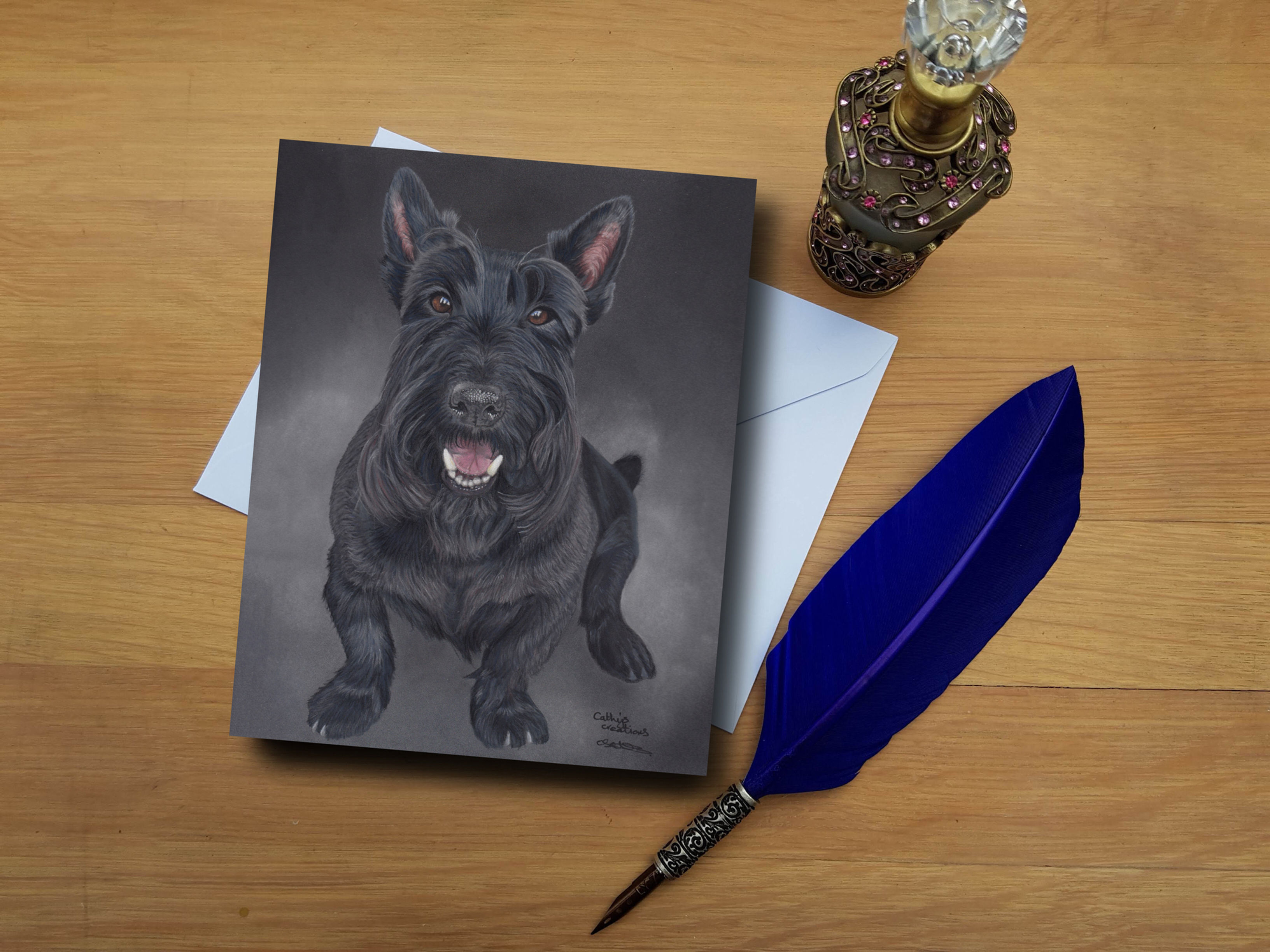 Bailey the Scottish Terrier greetings card