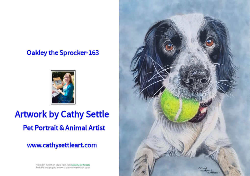 Thumbnail: Oakley the Sprocker greetings card.