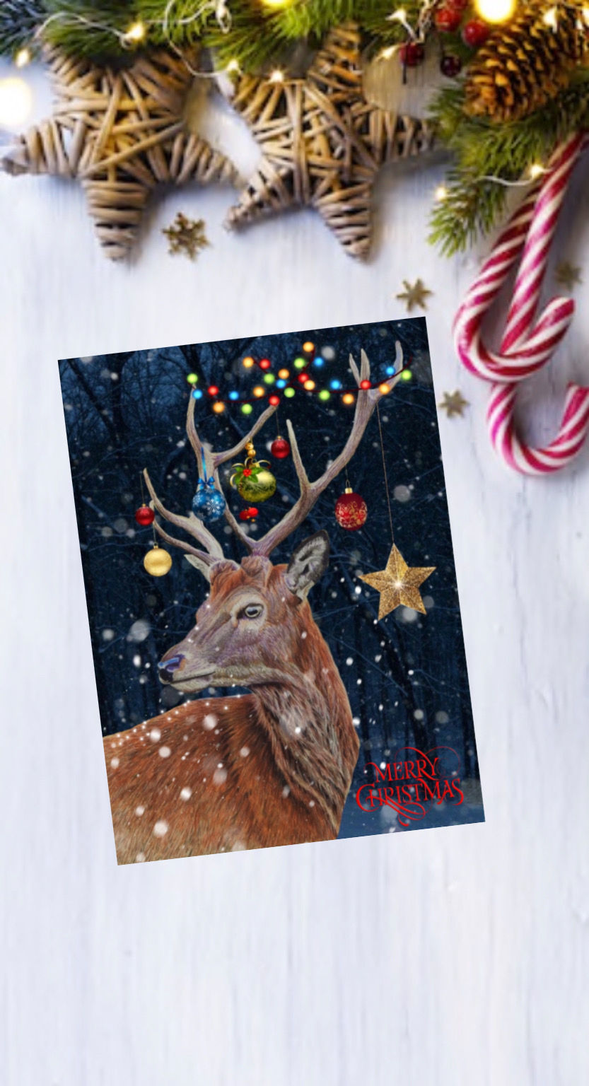 Thumbnail: Stag Christmas card