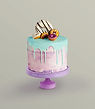 Decorated Cake with Donuts