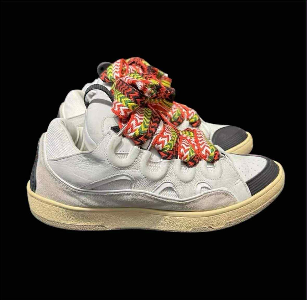 Miniatura: Lanvin Curb Leather White Sneakers