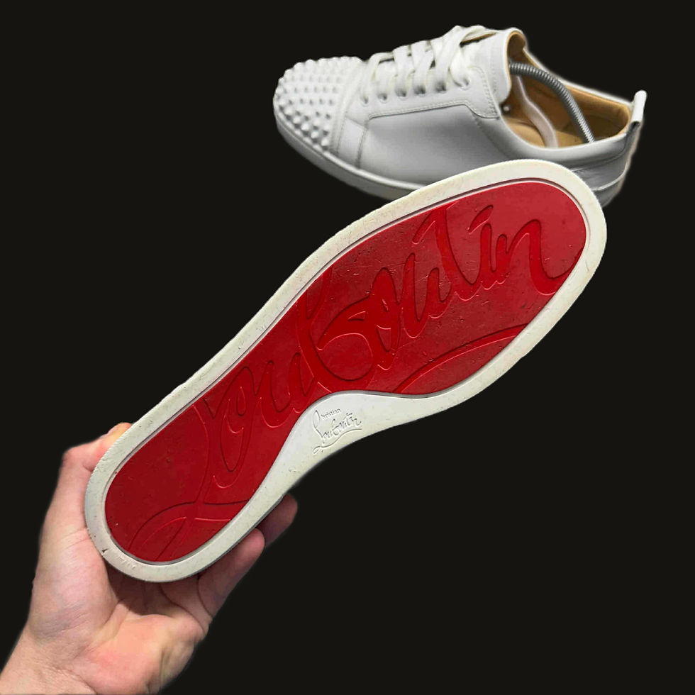 Miniatura: Christian Louboutin Louis Junior Spikes White