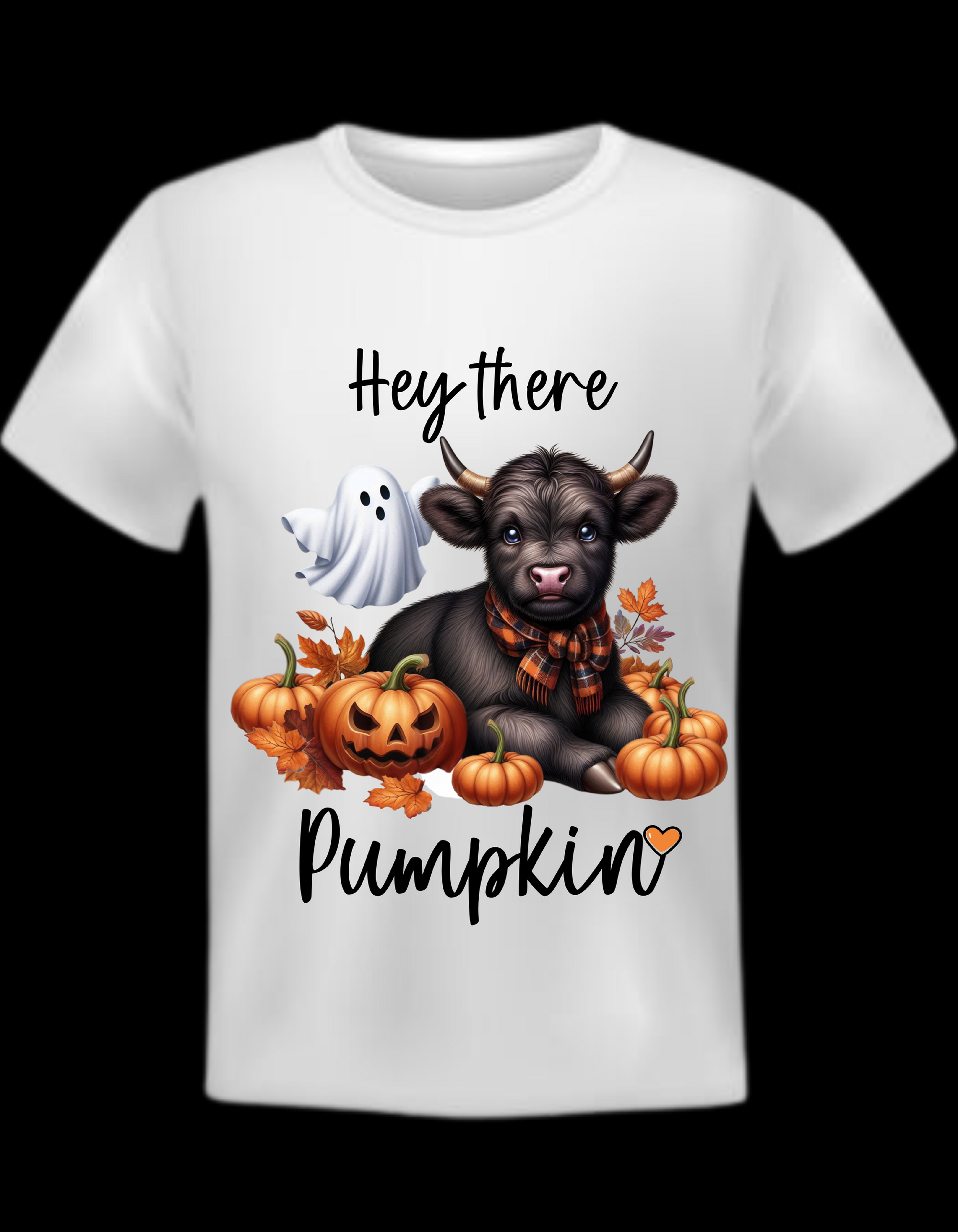 T-Shirt Hey There Pumpkin Cow H27