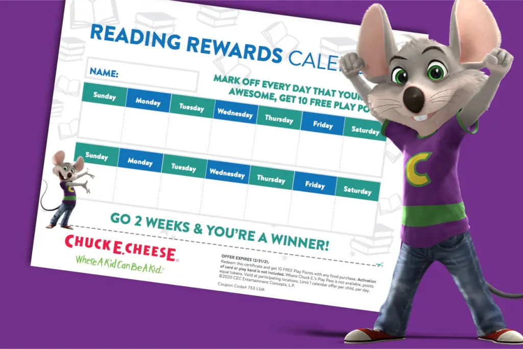 Janay Neufeld of My Online reading tutor suggests signing up for a summer reading program such as the Chuck E. Cheese Summer Reading program to keep your child excited and engaged in reading over the summer!