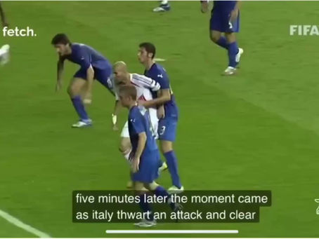 Zinedine Zidane is sent off in the 2006 World Cup Final