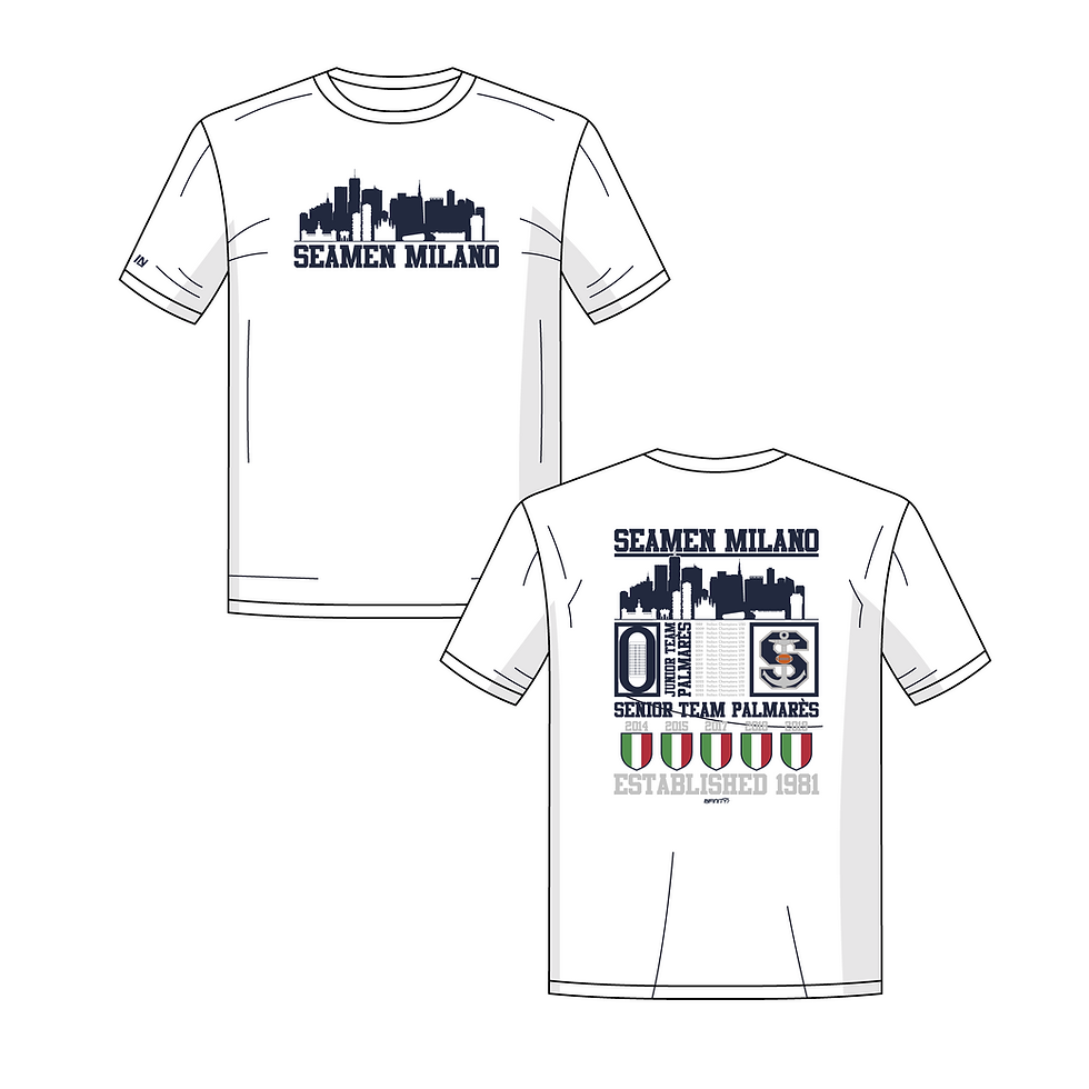 Thumbnail: T-shirt Seamen Milano Palmares football americano IFL ELF flag football