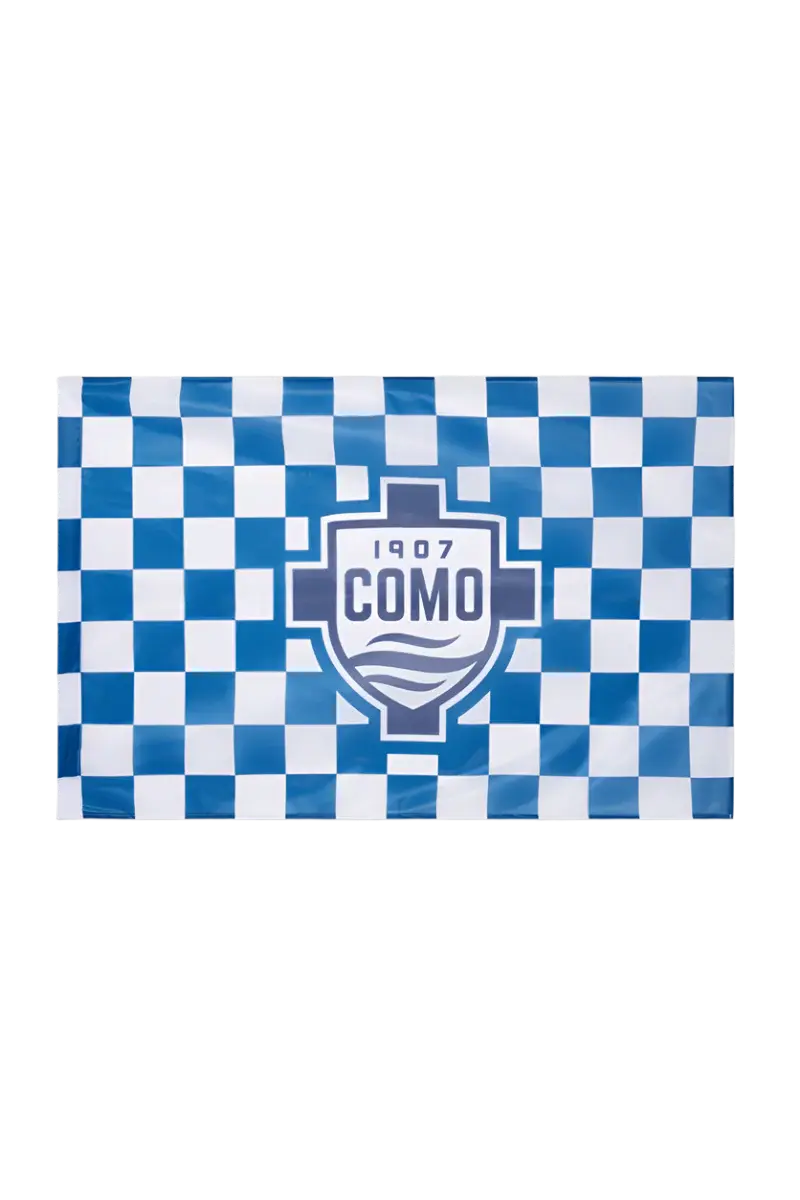 BANDIERA SCACCHI GRANDE COMO 1907 como4como calcio futbol blue