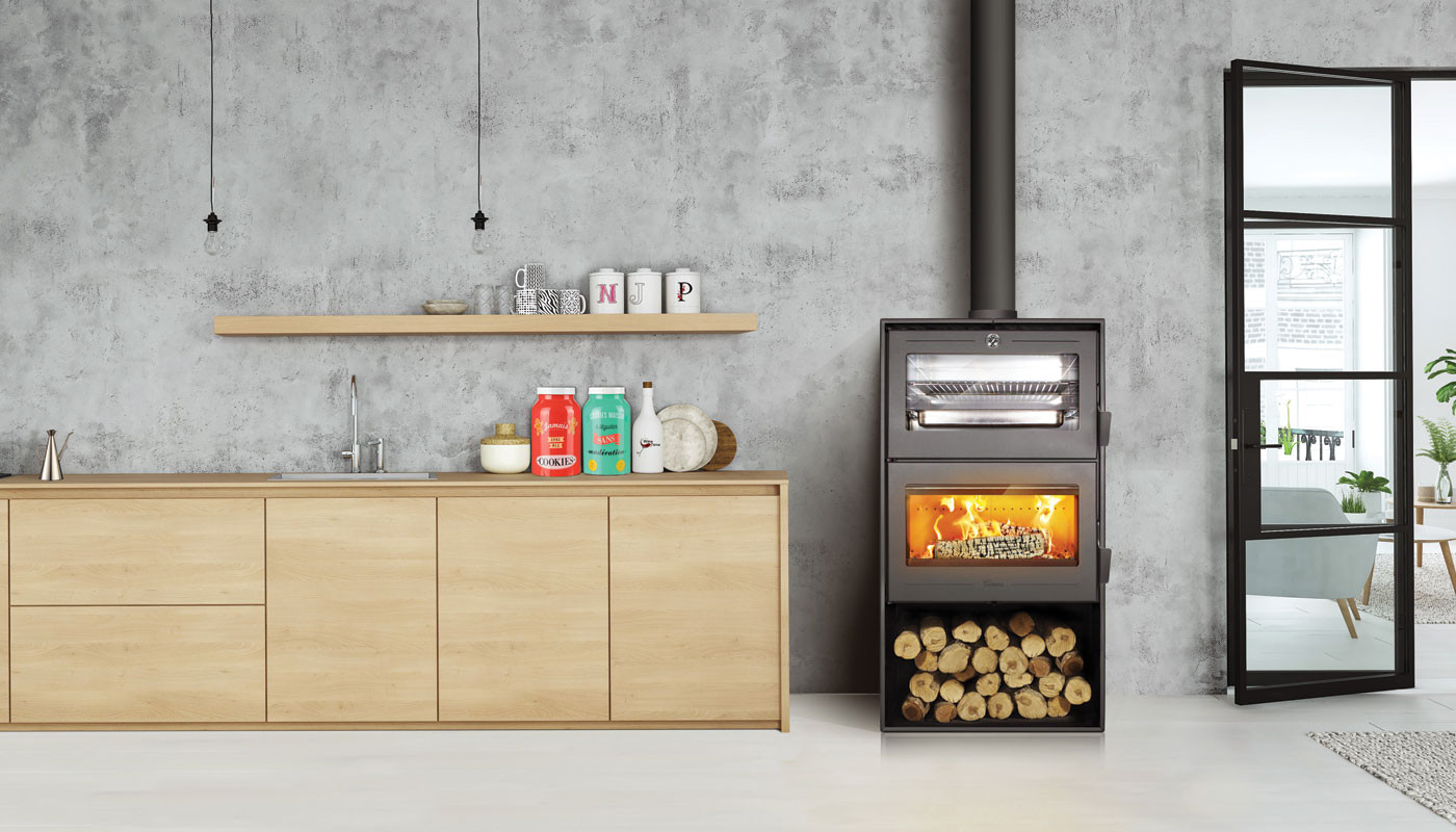 Stufa a legna Oslo con forno