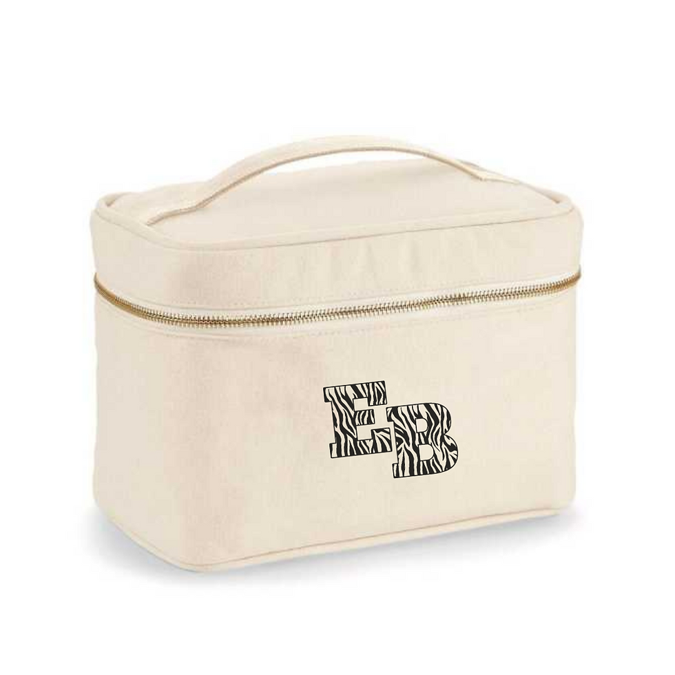 Thumbnail: Beauty in cotone Monogram con nome e iniziale colorata
