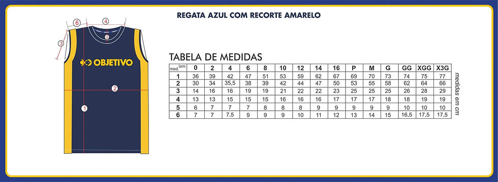 Thumbnail: Regata azul com recorte amarelo
