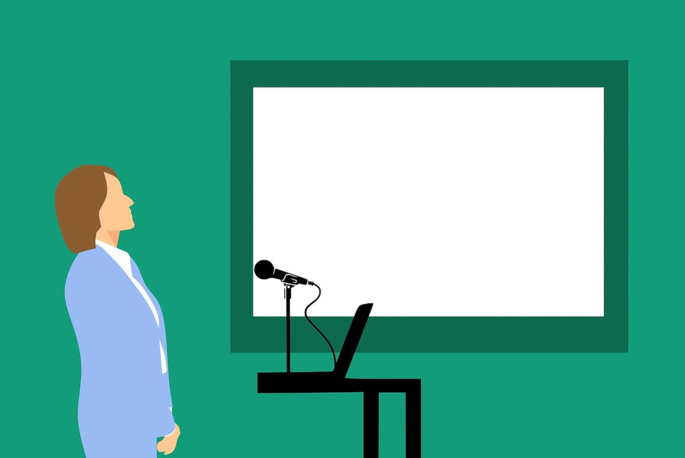 Lady giving a presentation