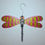 Thumbnail: Dragonfly Ornaments in Pink Fuschia Purple Lime Hand Painted