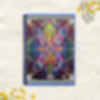 cover art for notebook, journal, soul family, metaphysical, spiritual family, bird, golden light, energies united, purple.