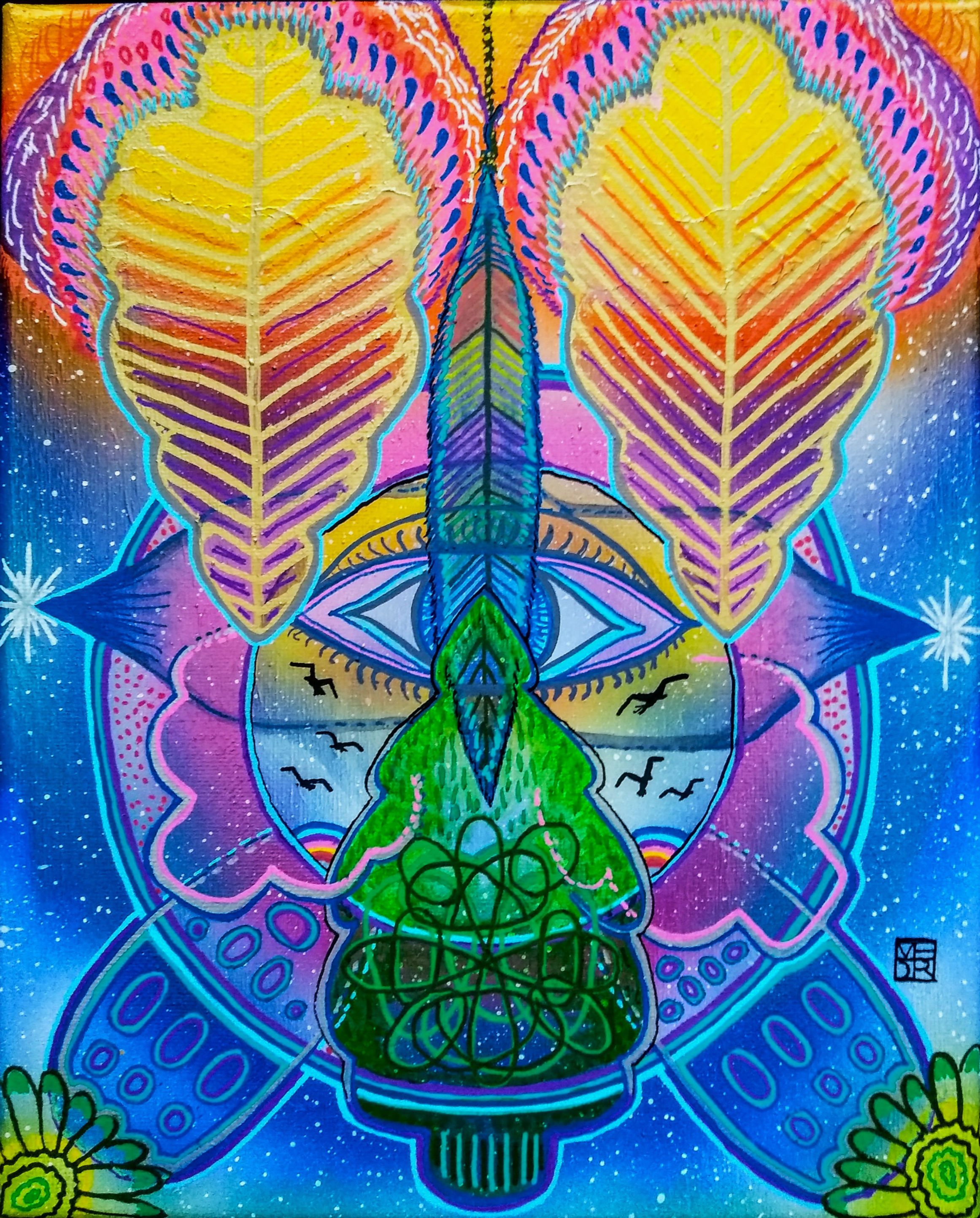 Spirit Messages Original Acrylic Painting on Canvas