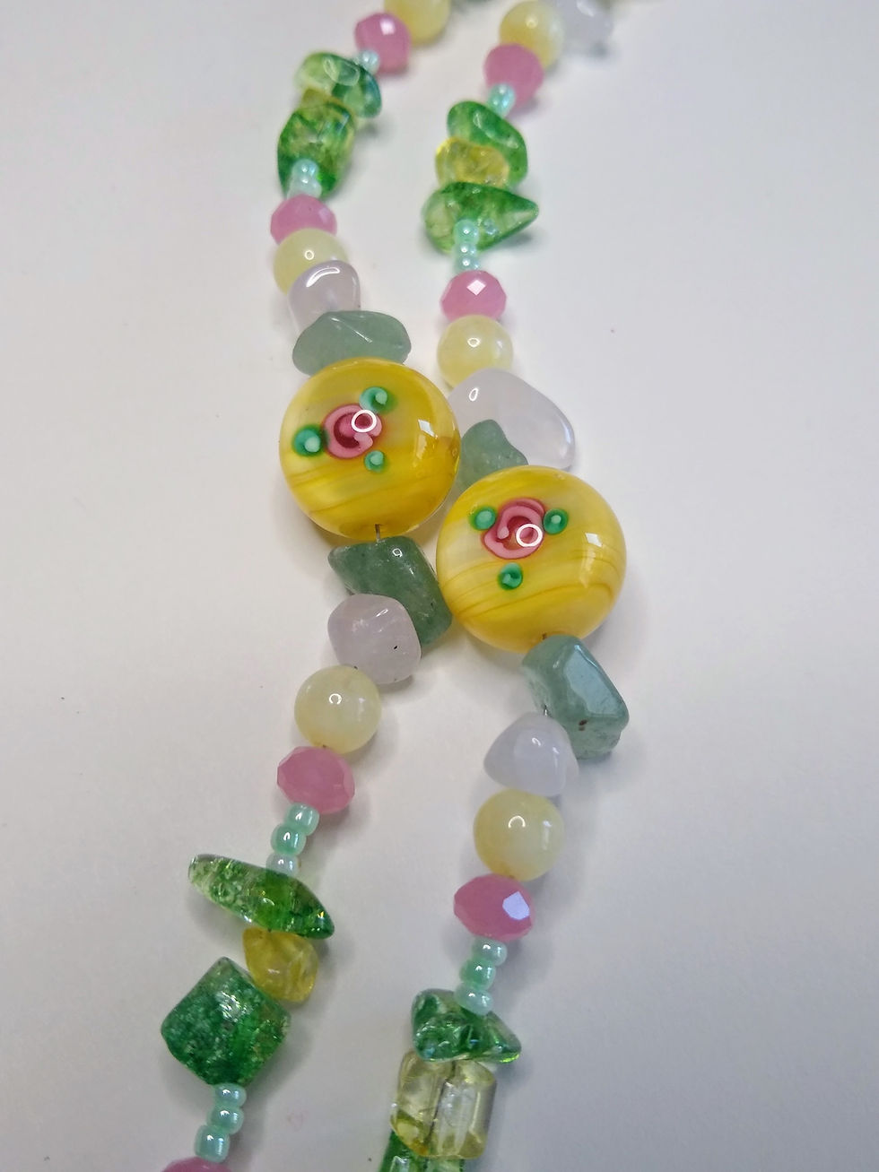 Thumbnail: Fuschia Blossom Beaded Necklace + Earrings + Bracelet Gift Boxed Set