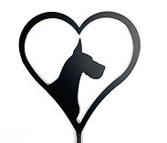 Great Dane Heart Yard art memorial