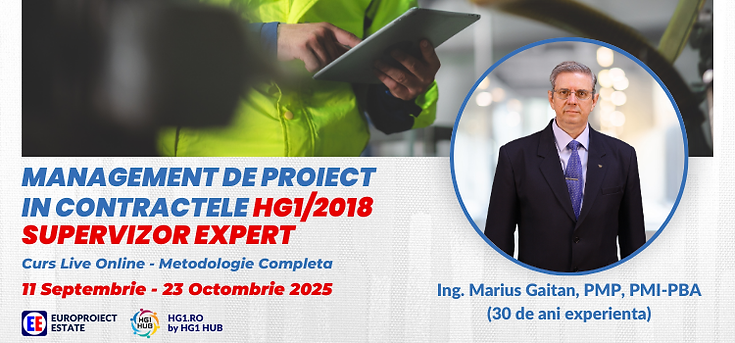 Curs Live Online Management de Proiect Constructii HG1/2018, Supervizare Contracte HG1, Supervizor Expert