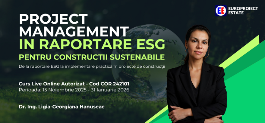Curs Autorizat Live Online - Management de Proiect in Raportarea ESG - Dr. Ing. Ligia Hanuseac