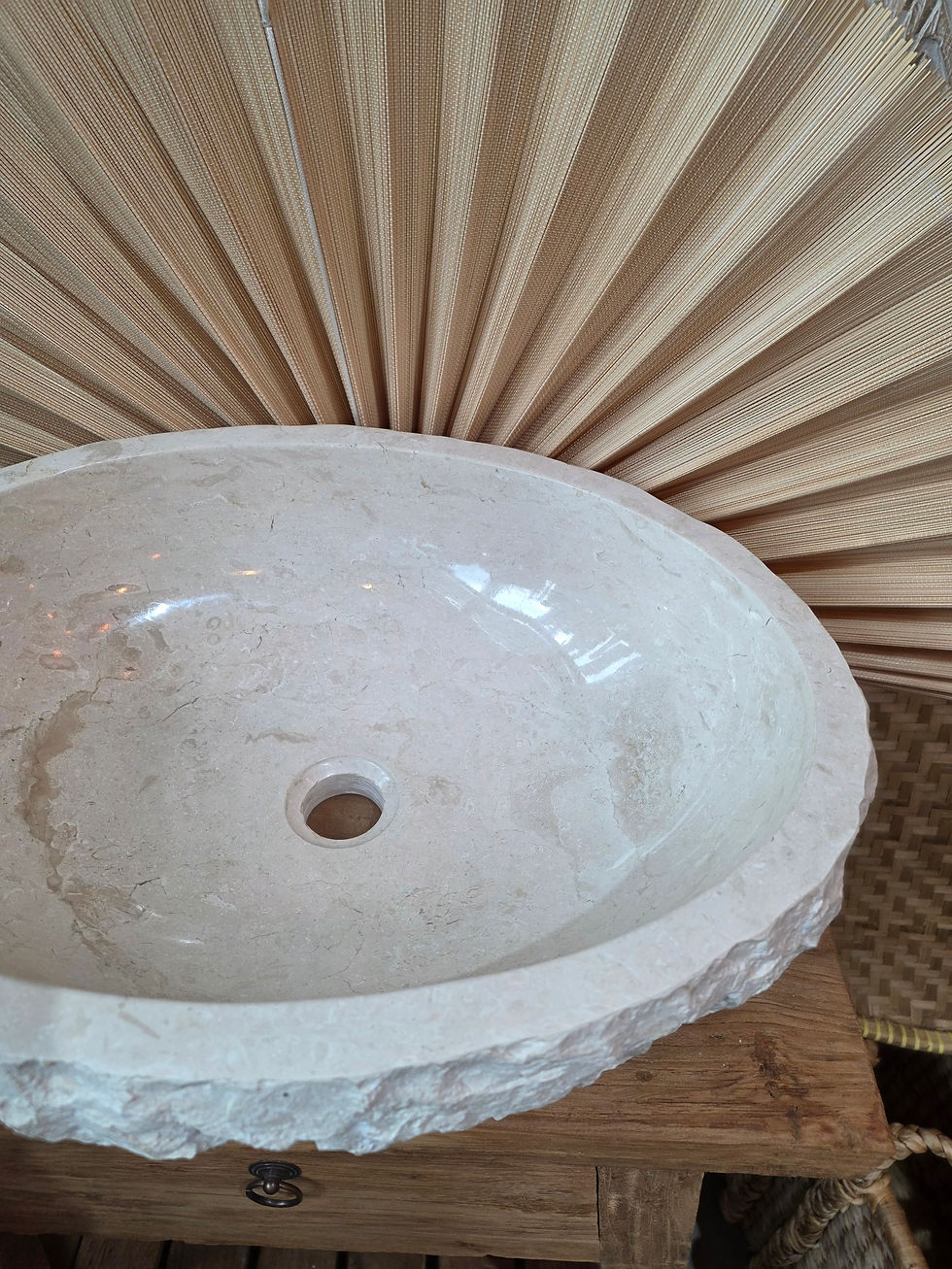 Large marble stone bathroom sink marble basin spa like bathroom vibes ireland 7th element