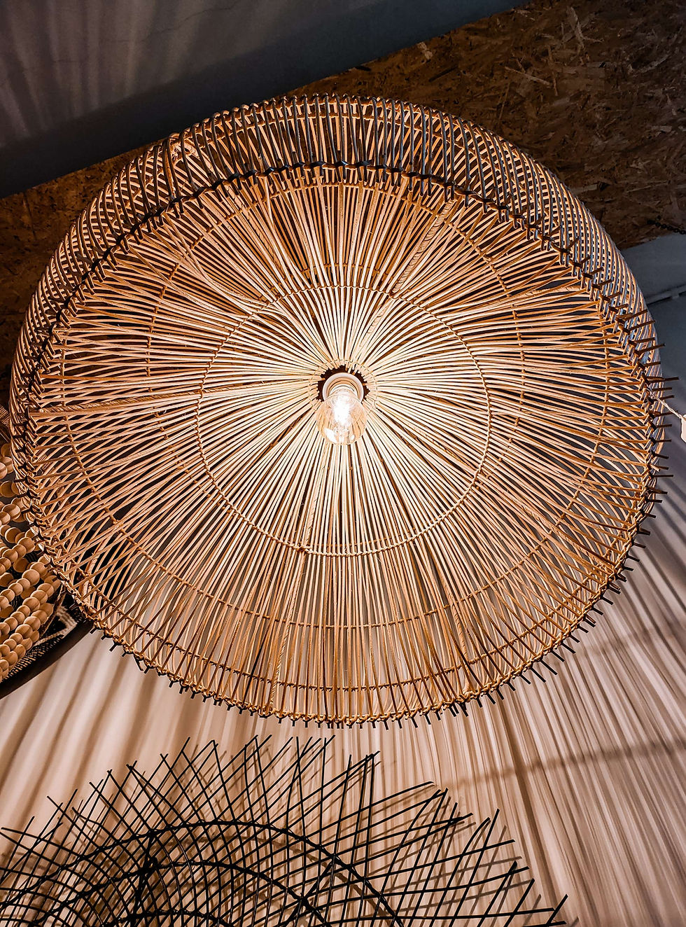 Thumbnail: Dome Rattan Lamp Shade