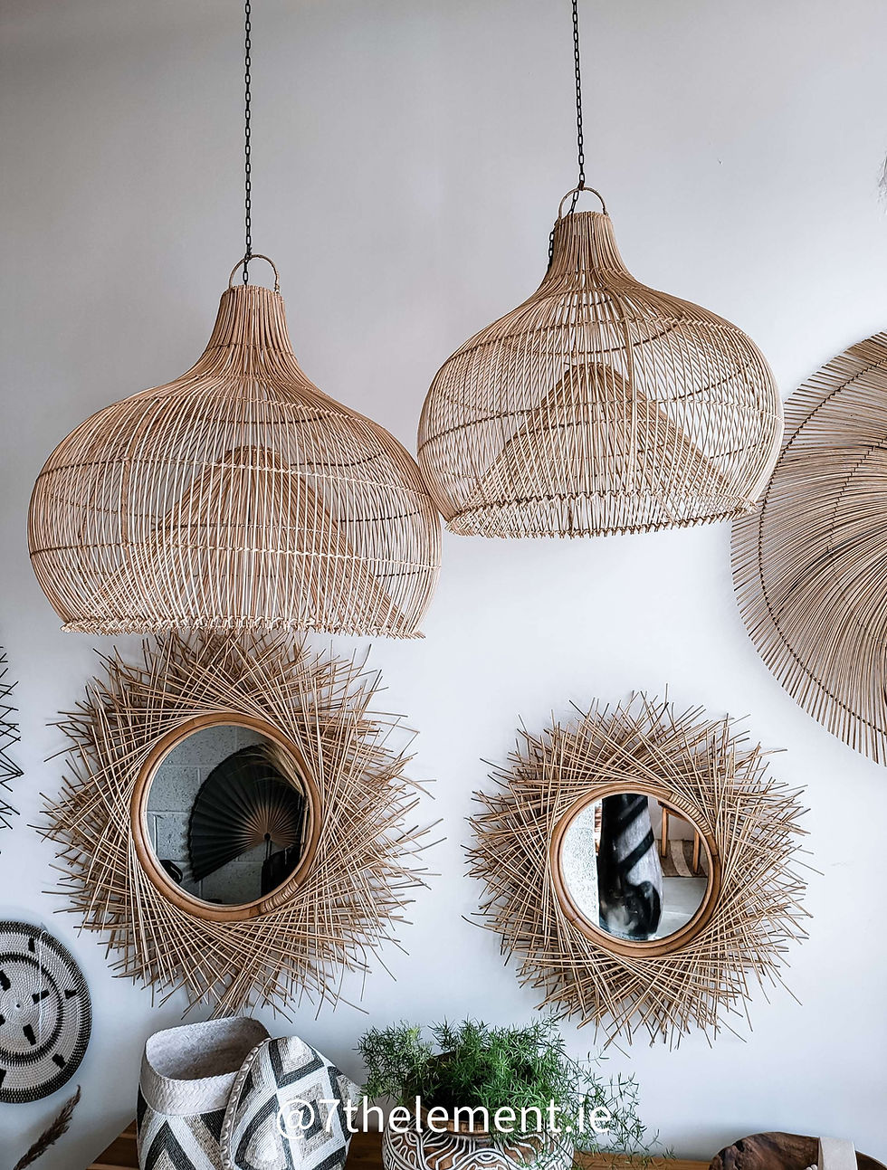 Thumbnail: Dome Rattan Lamp Shade