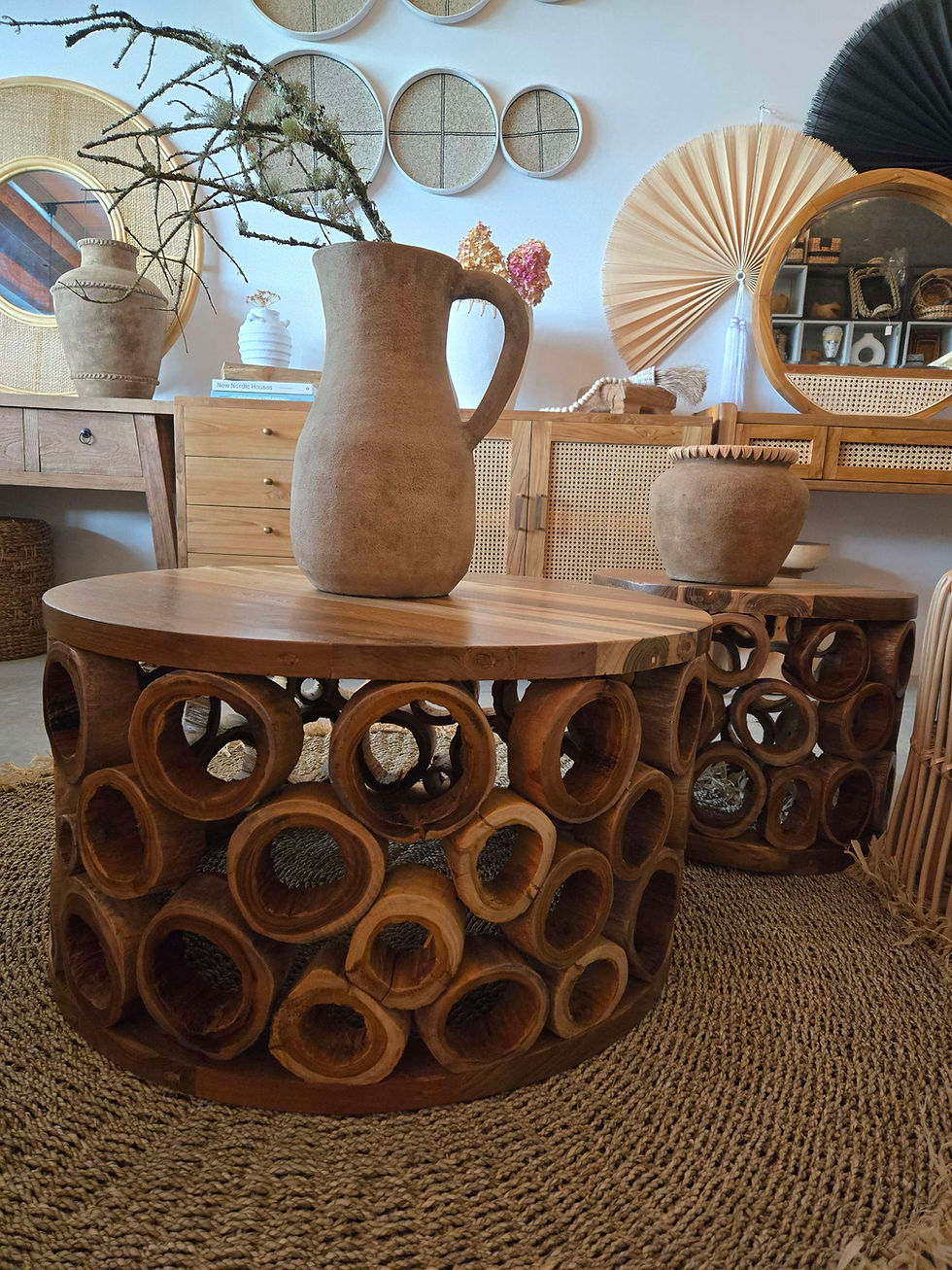 Thumbnail: Hula Hoops Rustic coffee table