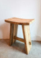 The Island Curve Stool from Recycled Teak Wood 7th Element Ireland