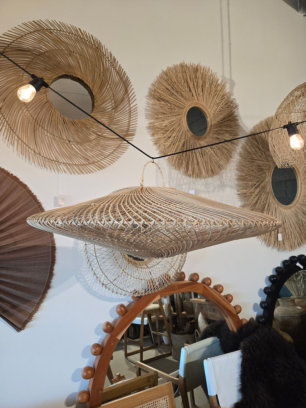 Thumbnail: SORA Rattan Pendant Lampshade – Handwoven Elegance in 3 Sizes