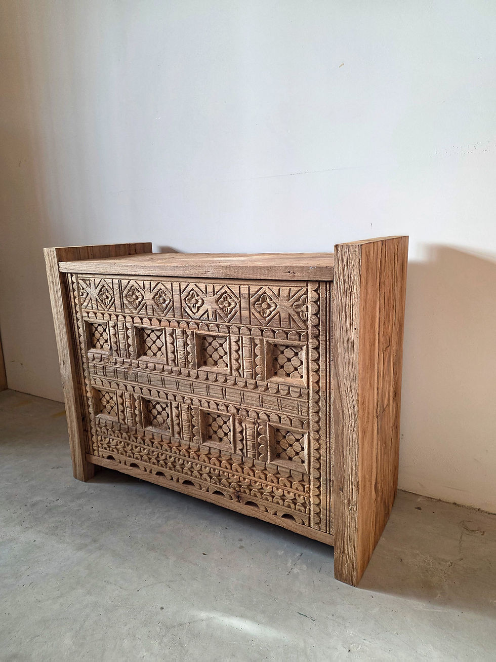 Thumbnail: The Kavya Chest - Carved Teak Heirloom