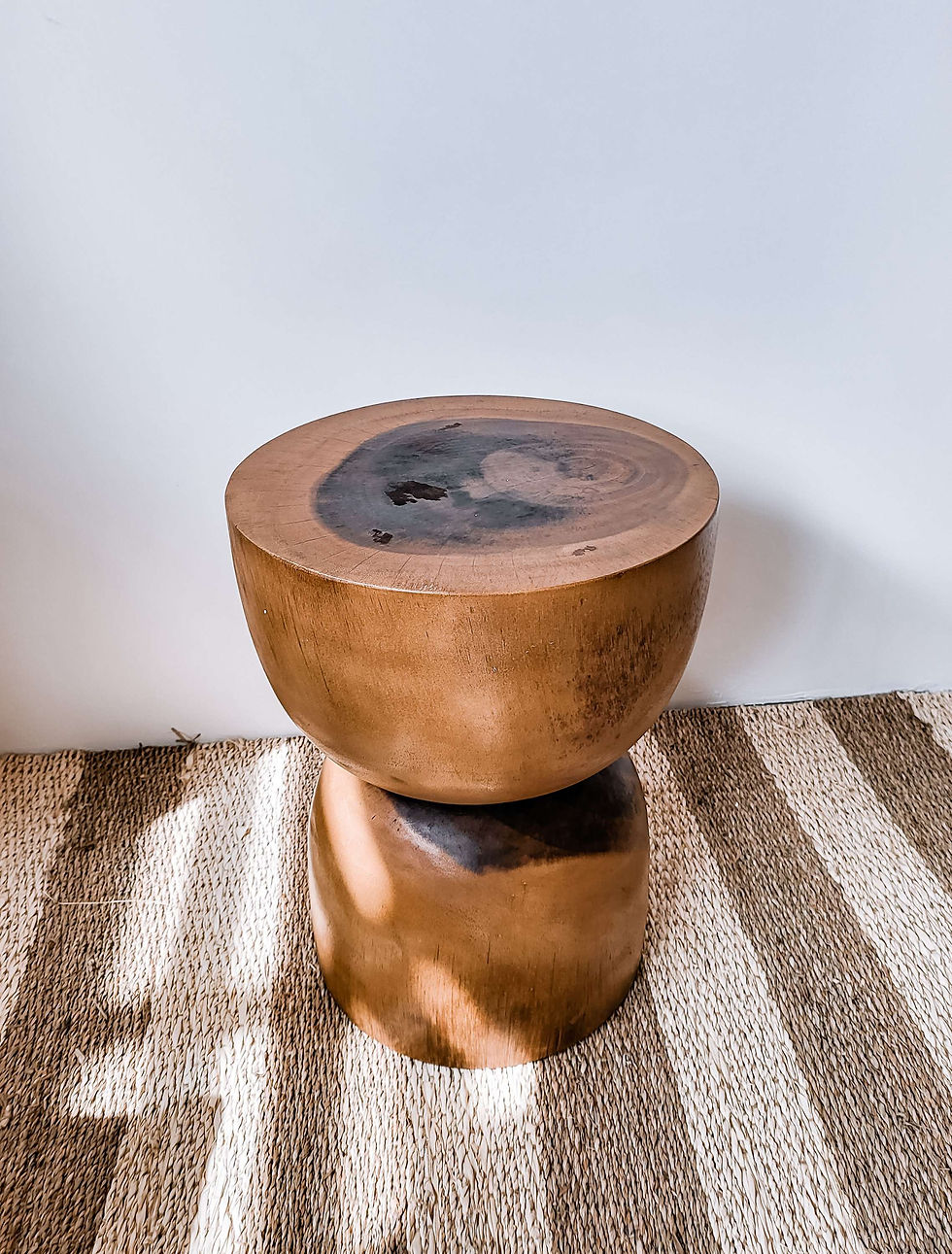 Monkeypod half cup stool / side table