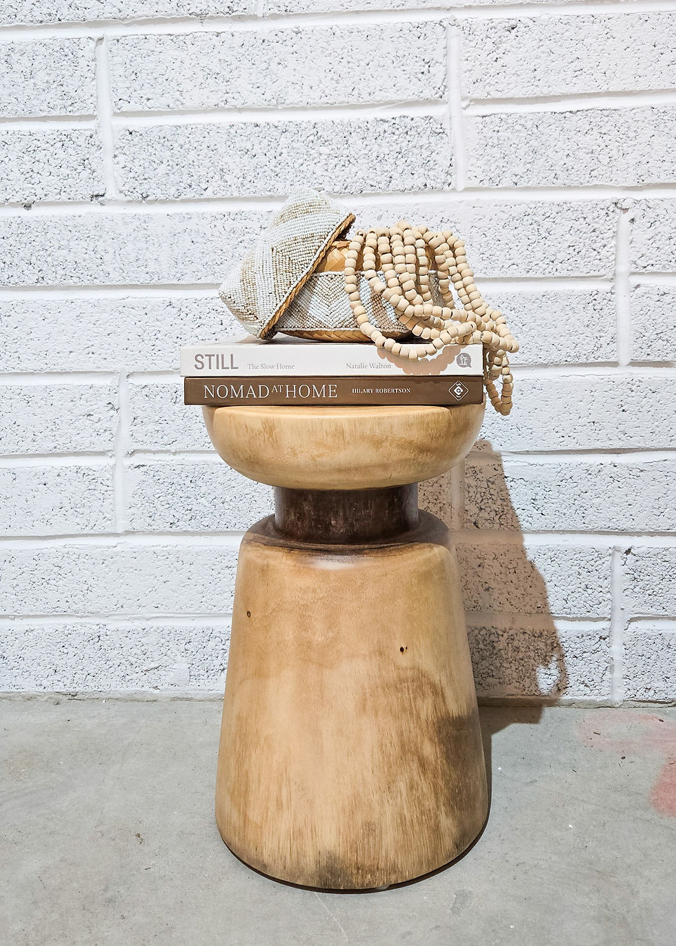 Monkeypod Karlo rustic side table