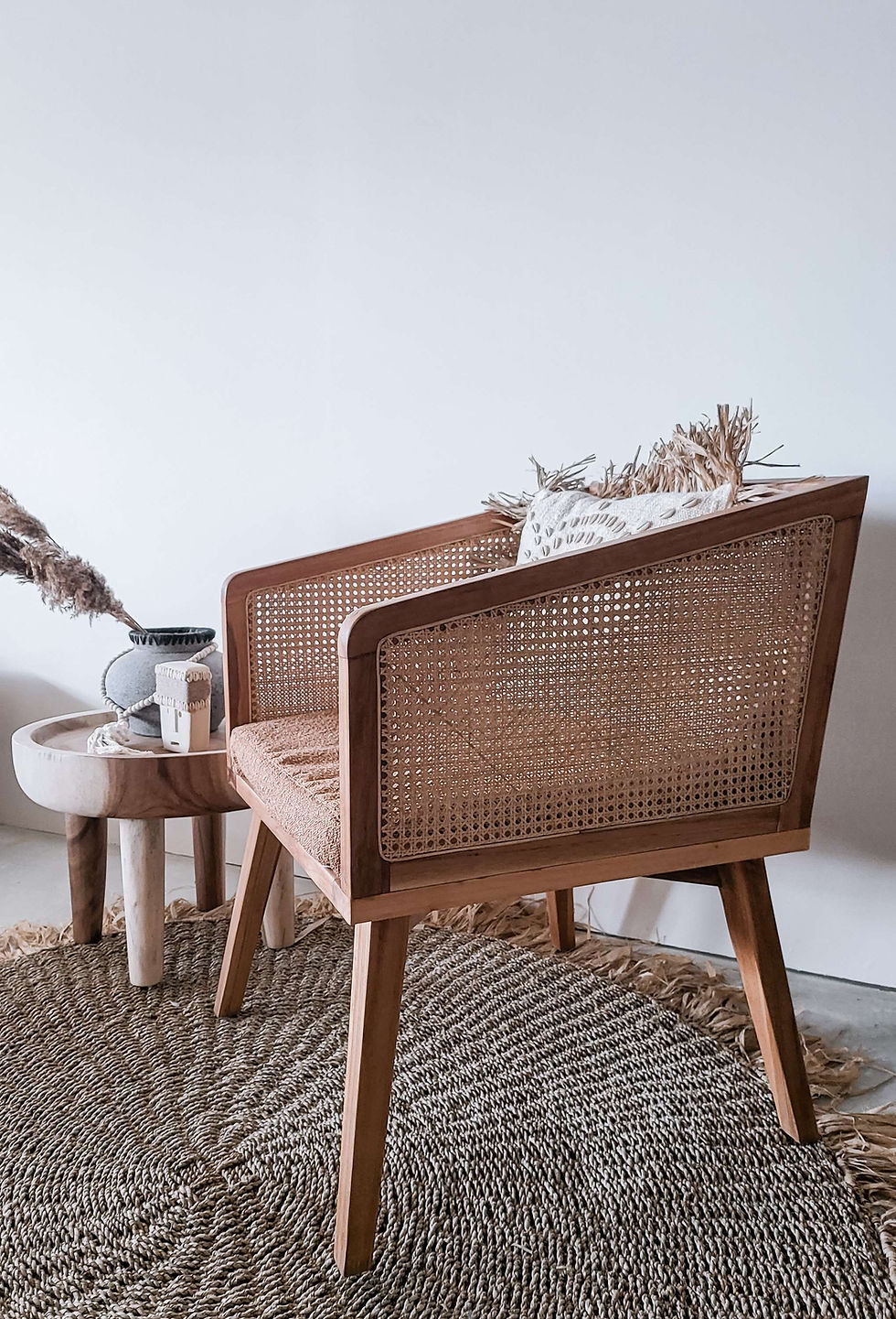 Thumbnail: Samaya teakwood and rattan chair