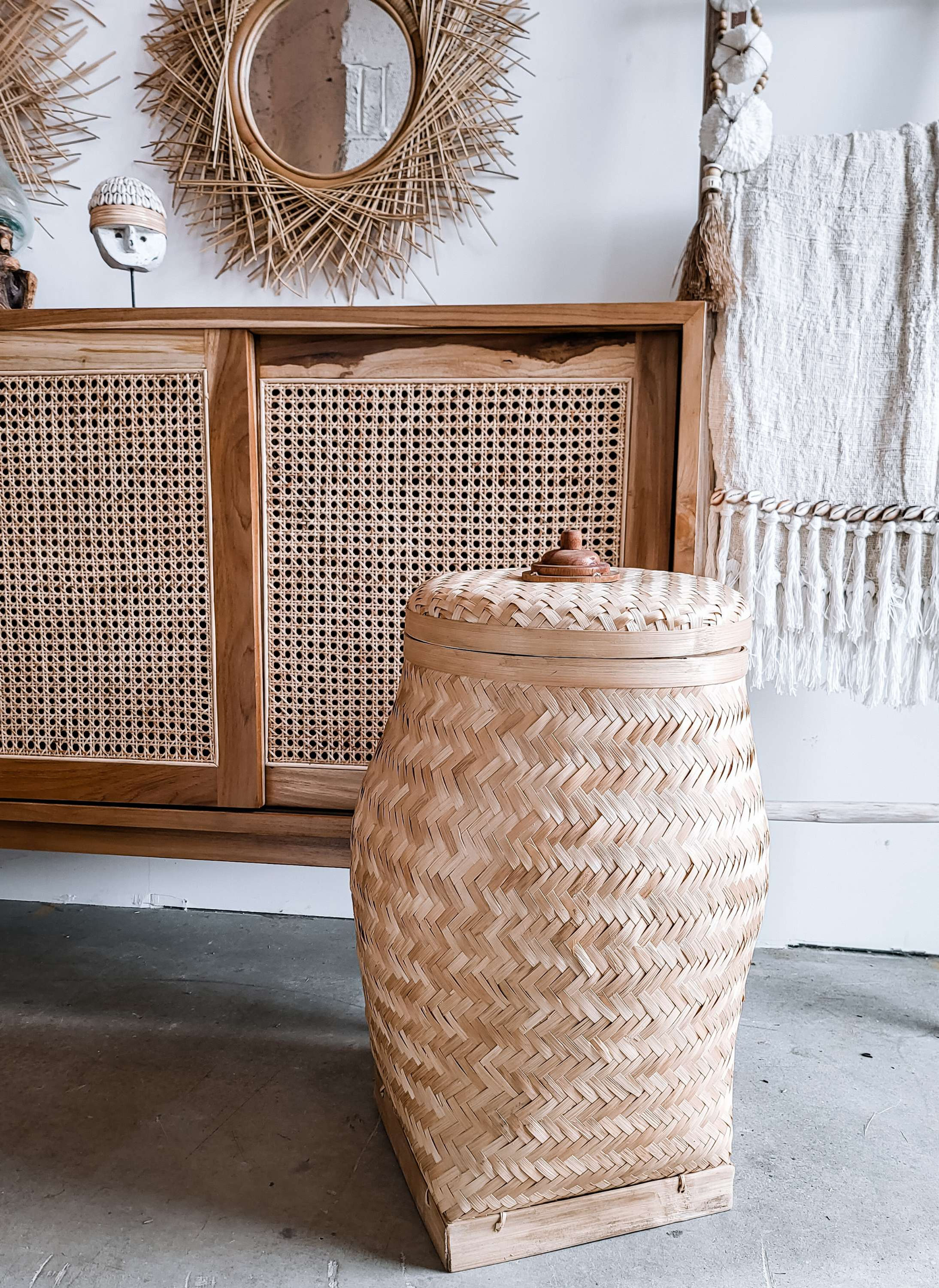 Natural Belly Bamboo basket
