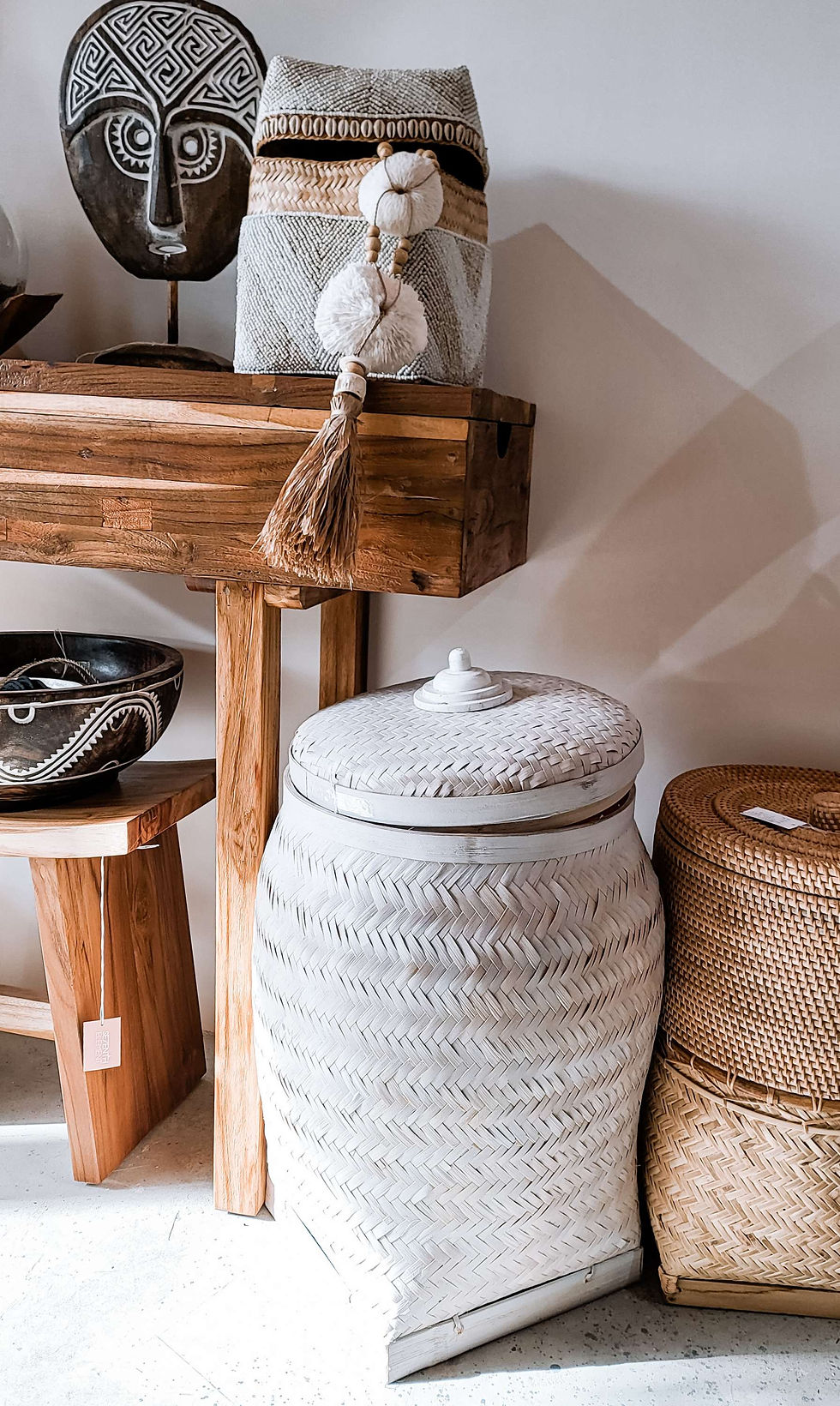 Thumbnail: White Belly Bamboo basket