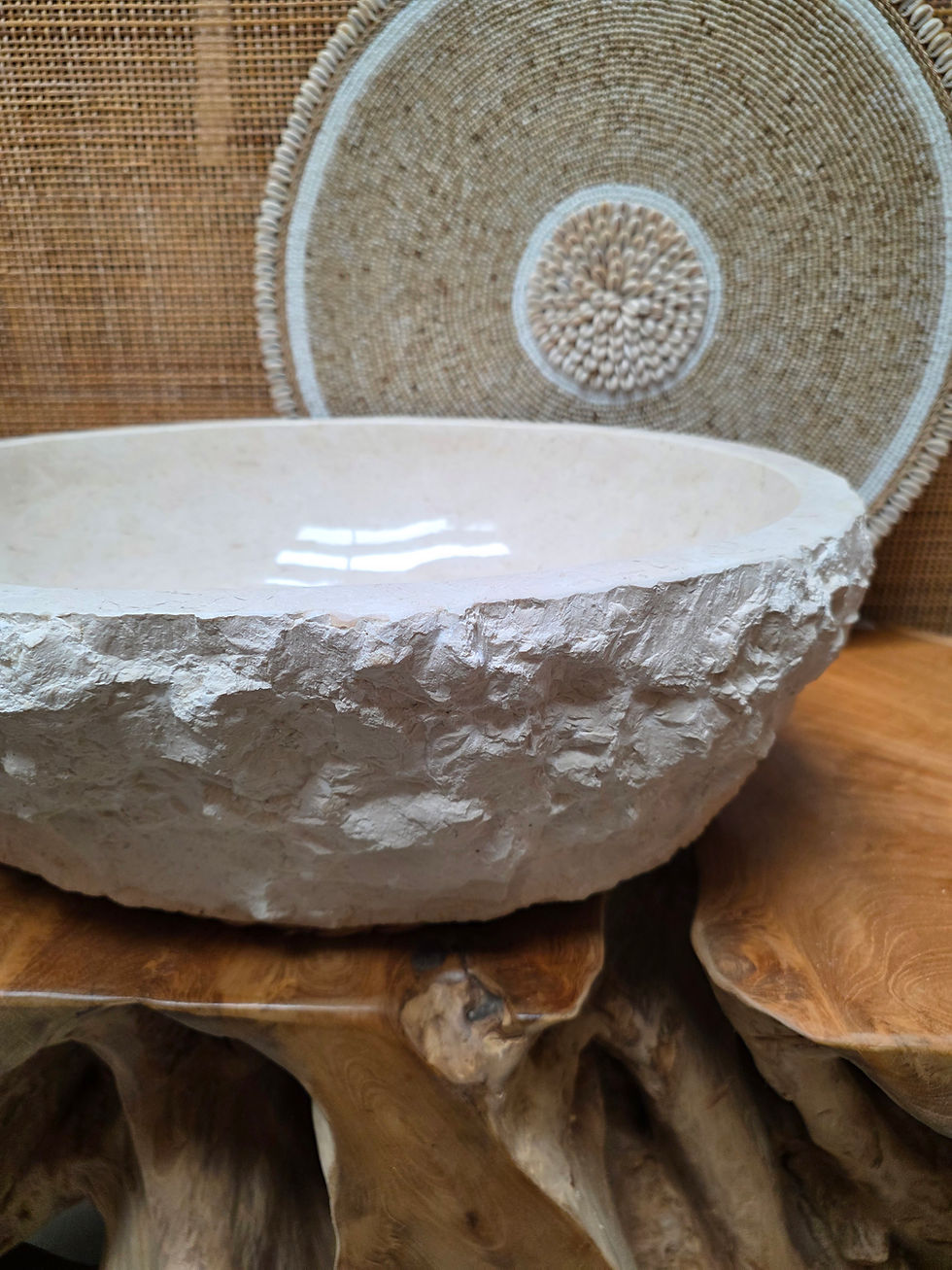 Thumbnail:   Large Cream Marble Erosi Polished Sink MEC 260105