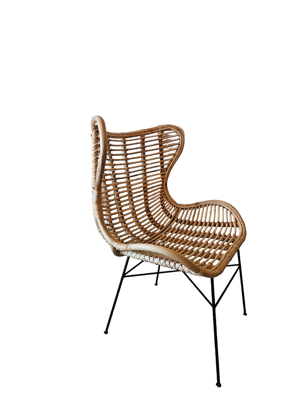 Thumbnail: Rattan Wing Lounge Chair