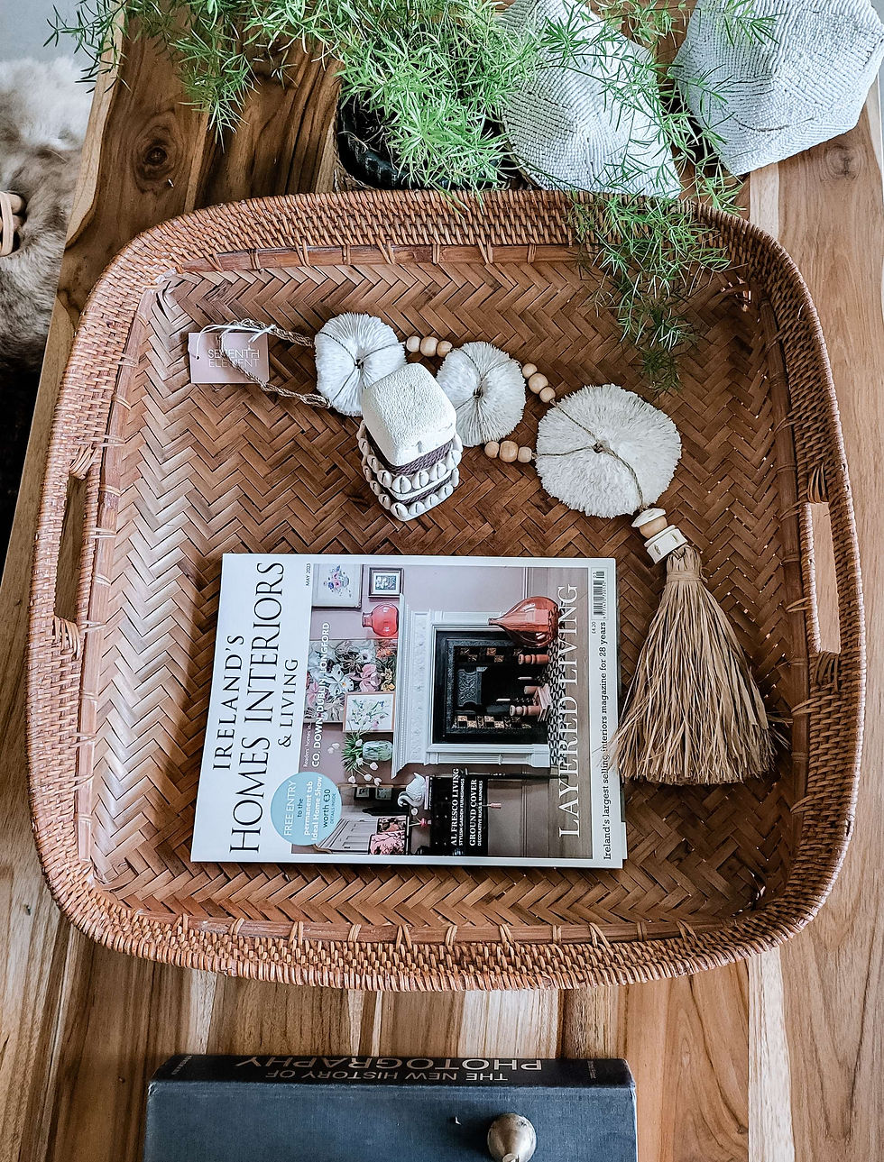 Thumbnail: Alas Rattan Square Tray with handles